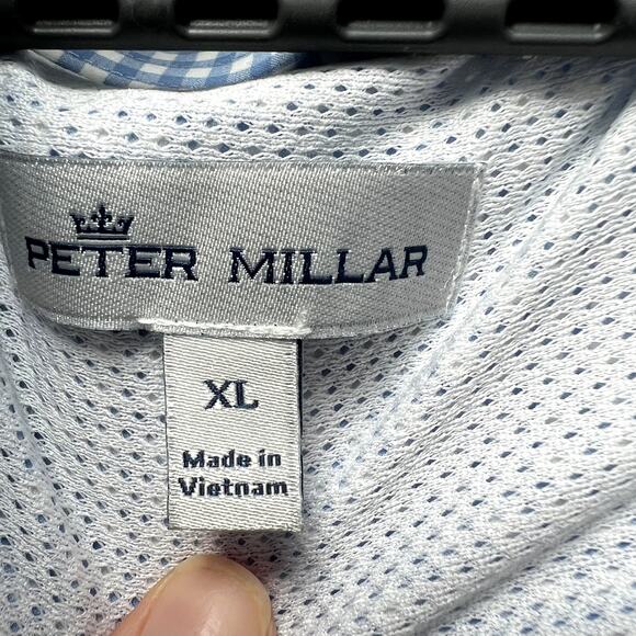 Peter Millar Gulf Vented Boat Fishing UPF Sun Shirt Button Down Gingham XL - Picture 5 of 10
